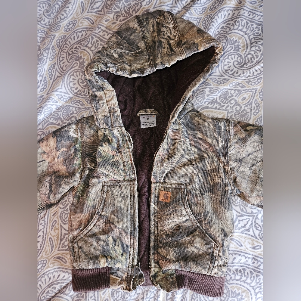 2T BOYS' CANVAS INSULATED HOODED CAMO JACKET (INFANT/TODDLER)